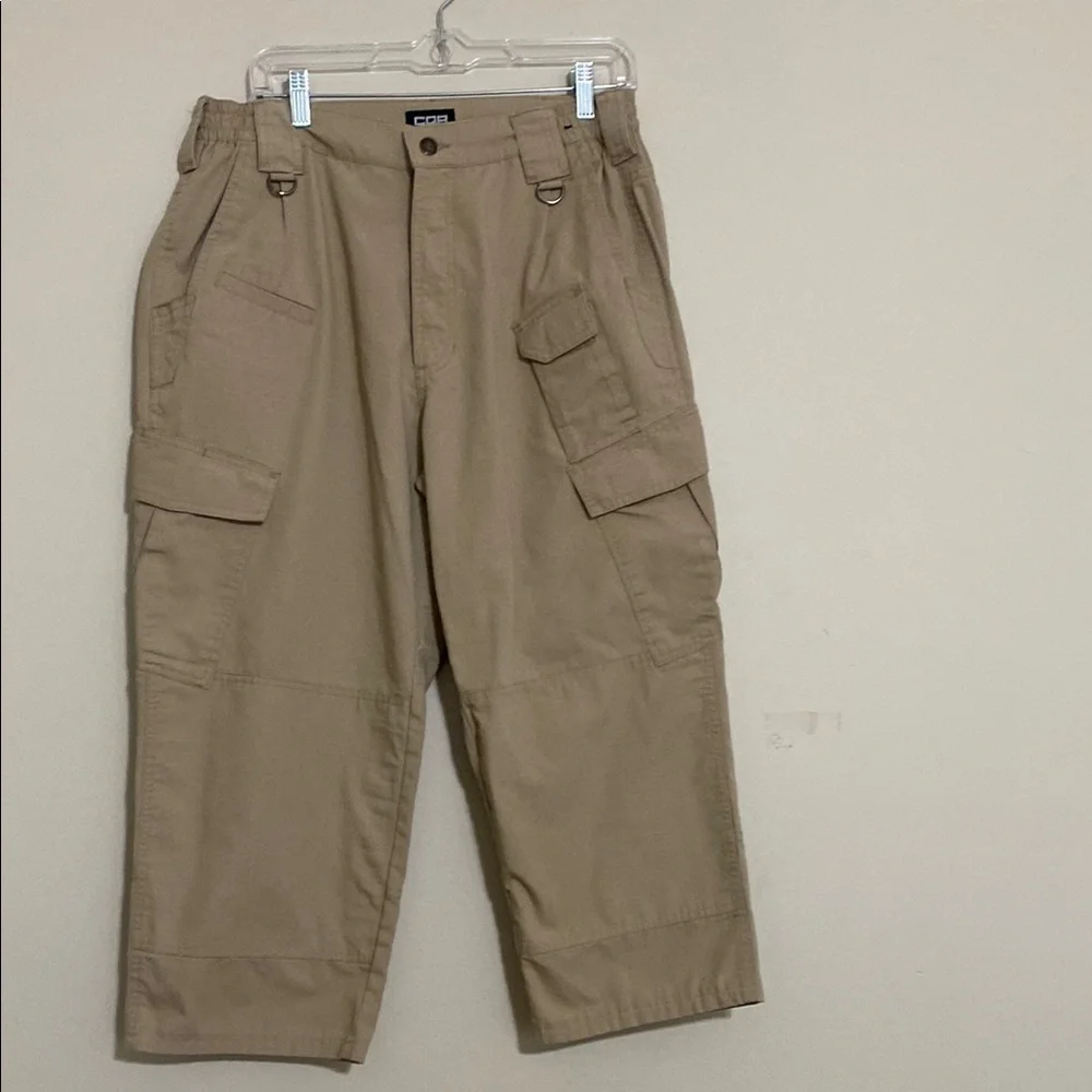CQR Men's Cargo tactical Pants Tan hiking outdoor camping fishing 34X32 casual